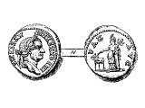 Aureus, gold (worth 25 drachmas), of Vespasian, 72 AD. 